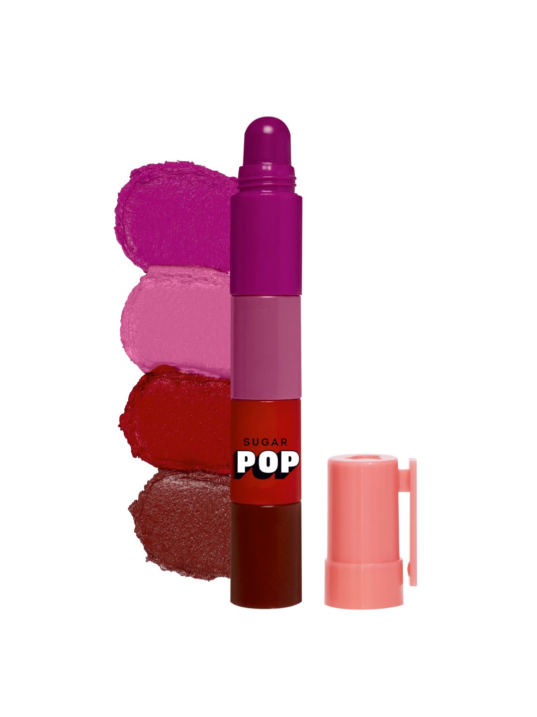 SUGAR POP 4 In 1 Lip Twist Multi-use Stackbale Satin Matte Lipsticks 6.4 g - Shade 01