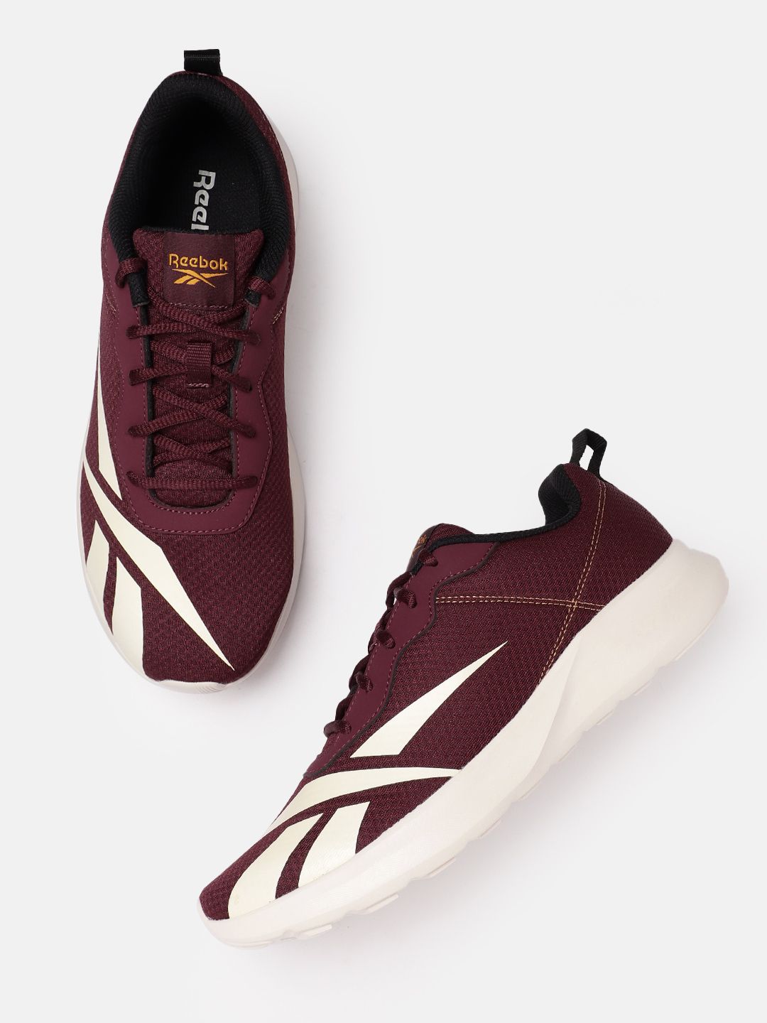 Reebok Men Woven Design & Printed Low PP Float Running Shoes