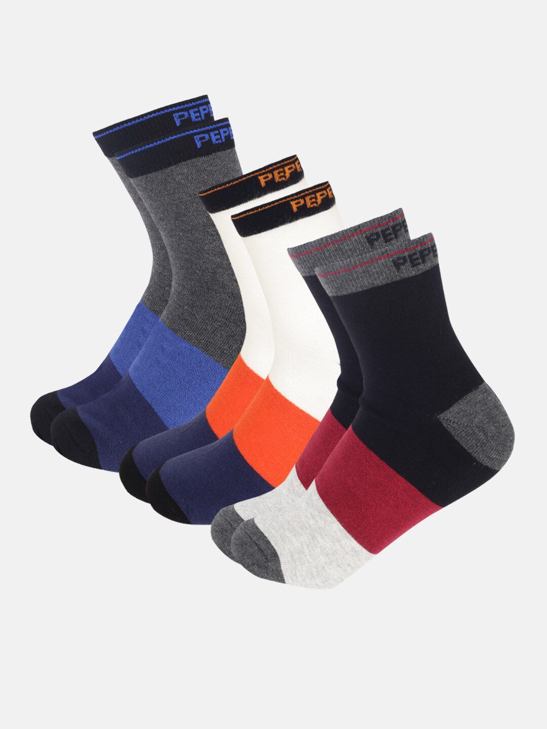 Pepe Jeans Men Pack Of 3 Patterned Anti Odour Ankle Length Socks