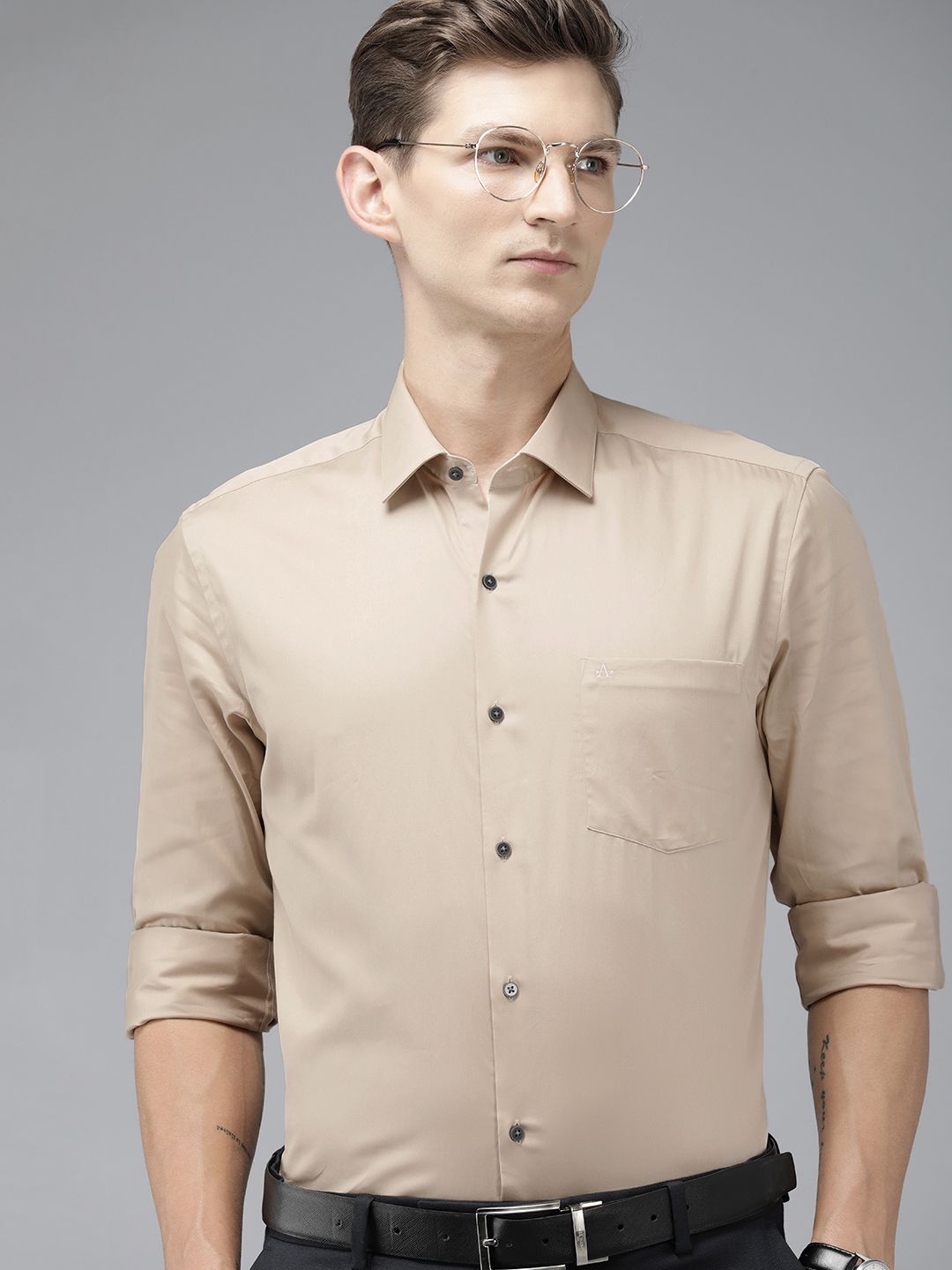 Arrow Pure Cotton Solid Slim Fit Original Formal Shirt