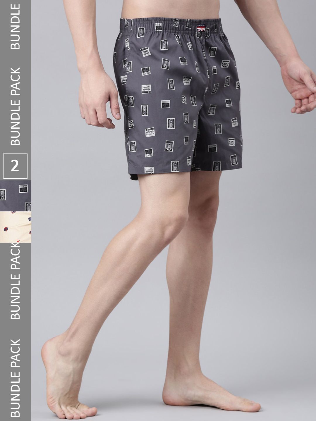 Pepe Jeans Pack Of 2 Printed Pure Cotton Boxers 8904311382010