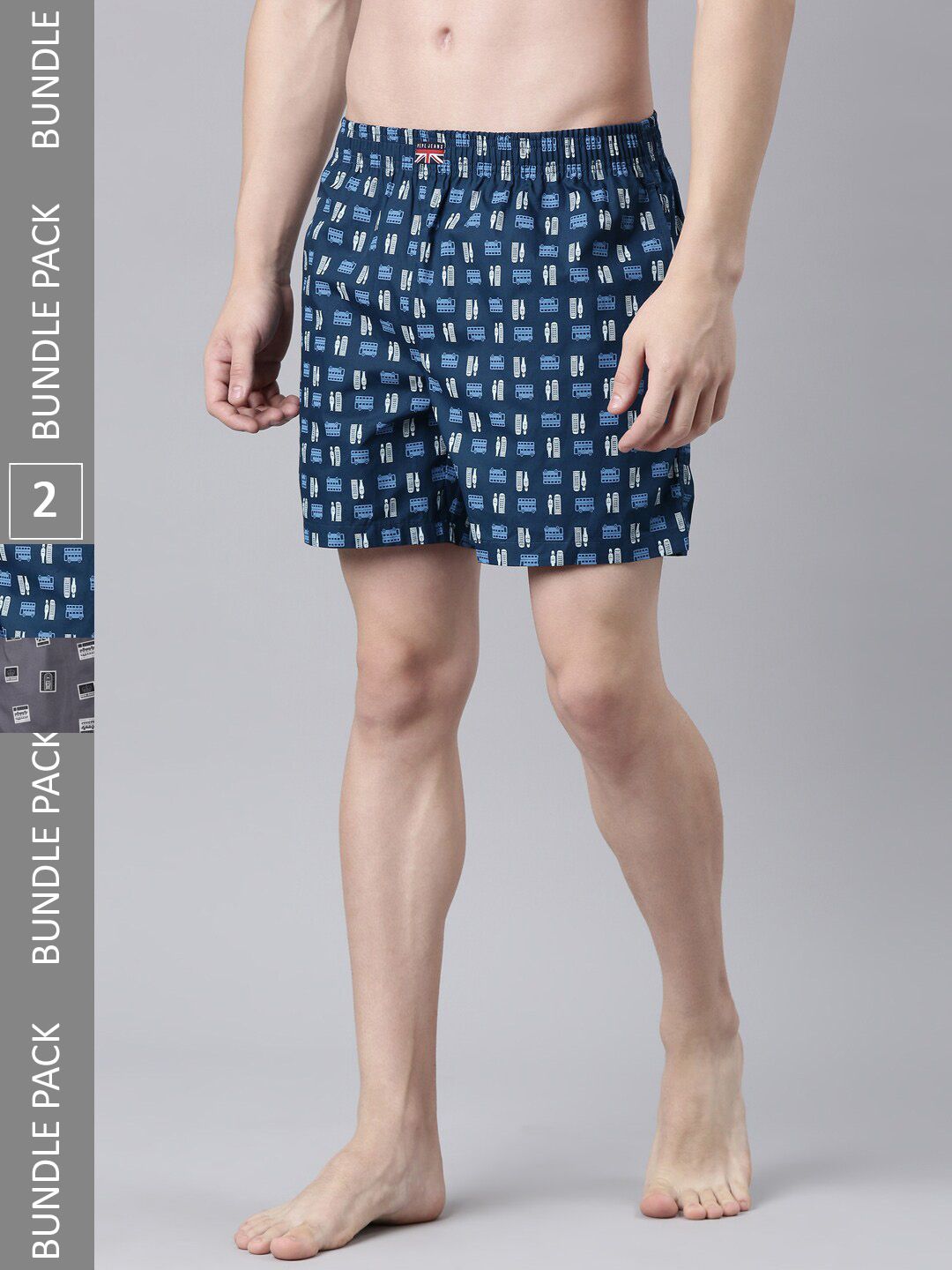 Pepe Jeans Pack Of 2 Printed Breathable Pure Cotton Boxers 8904311381969