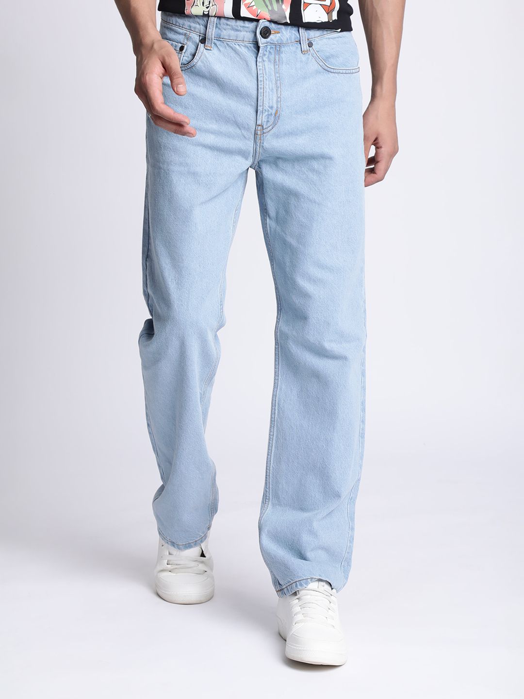 Bene Kleed Bene Kleed Men Blue Straight Fit Mid Rise Jeans