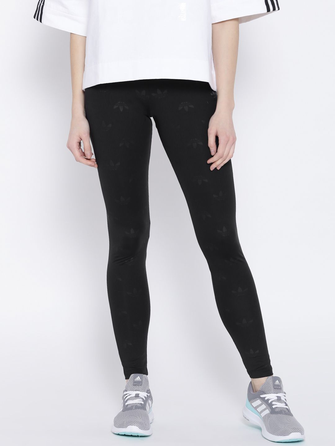 ADIDAS Originals Women Black Printed Tights ADIDAS Originals Women Black Printed Tights