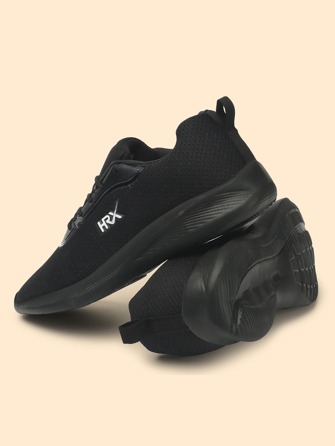 HRX by Hrithik Roshan Men Black Comfort Insole Lightweight Sneakers