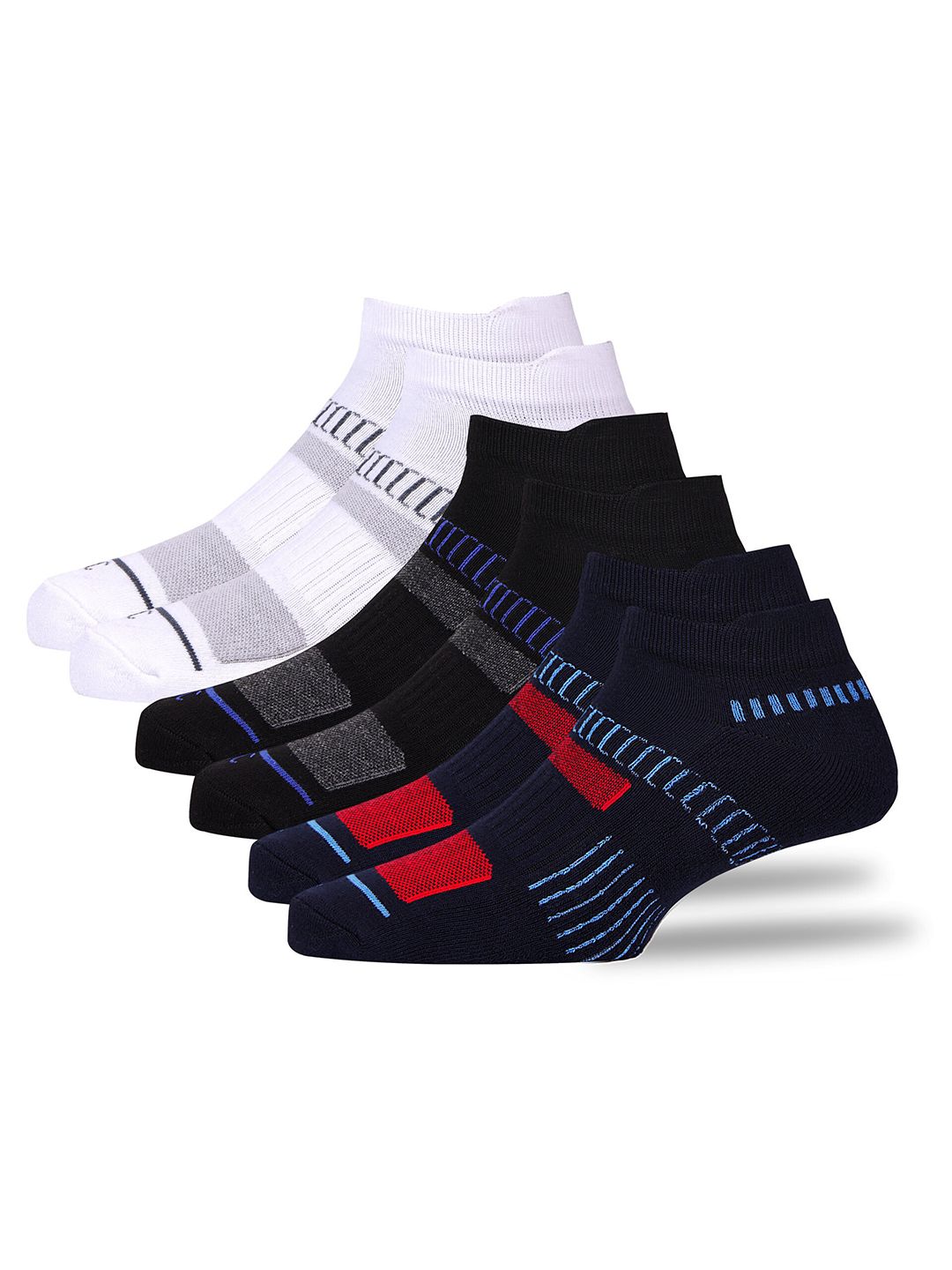 RC. ROYAL CLASS Premium Men Pack of 3 Striped Anti Bacterial Ankle-Length Socks