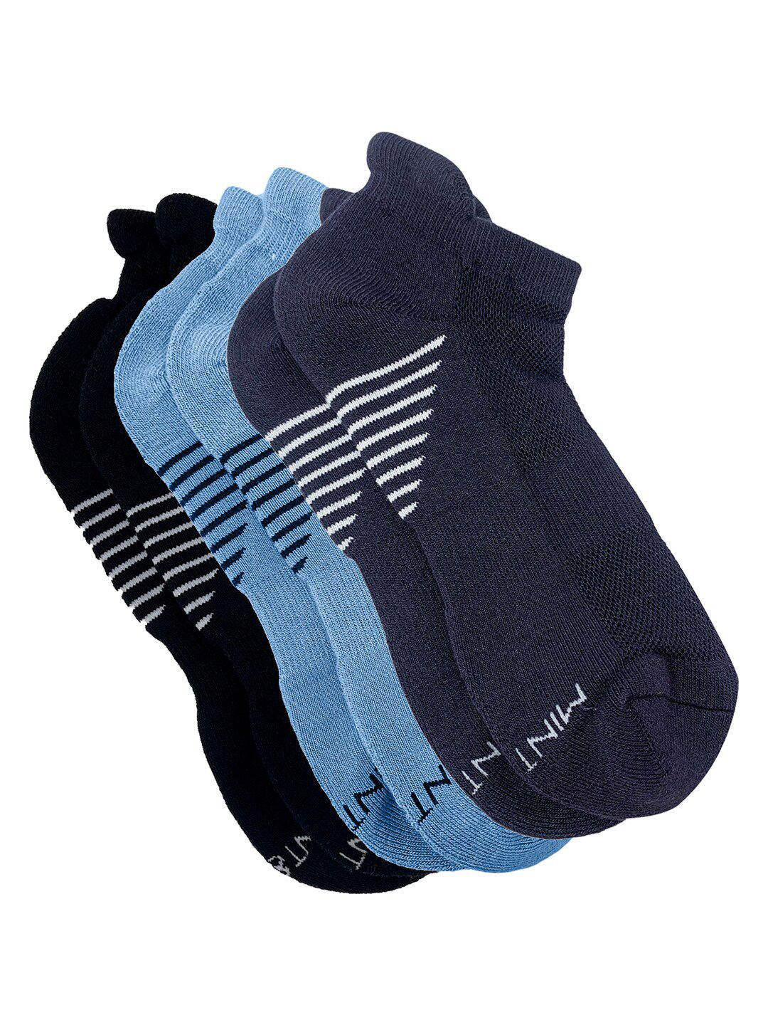Mint & Oak Men Pack Of 3 Patterned Ankle Length Socks