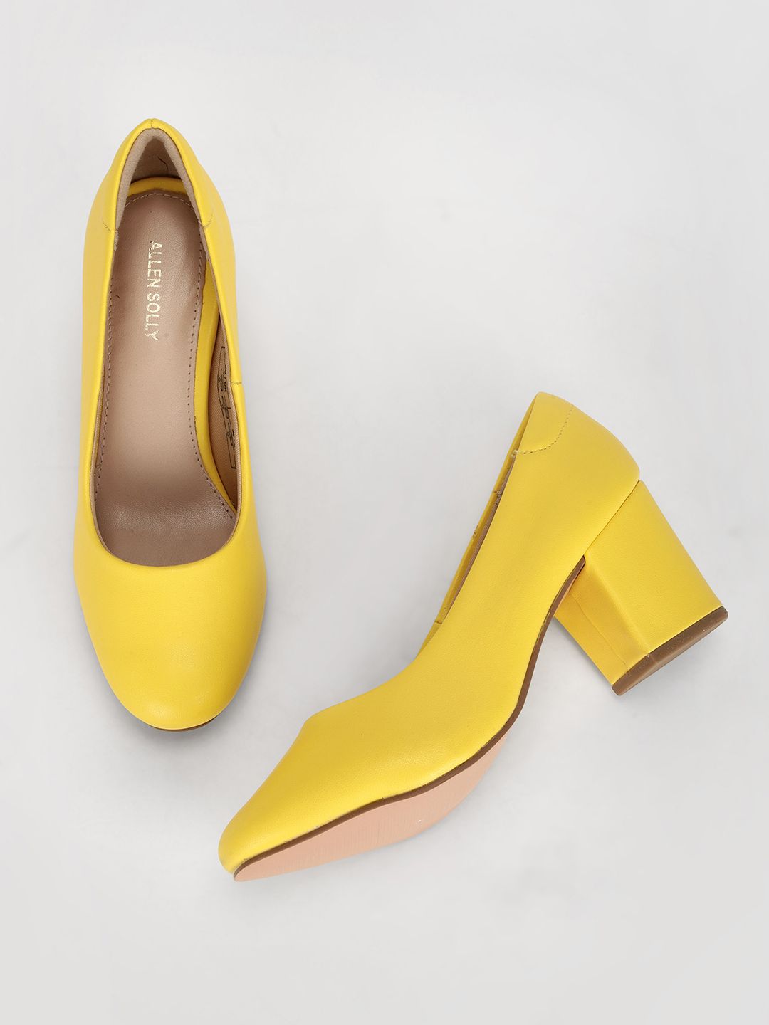 Allen Solly Round-Toe Block Heel Pumps