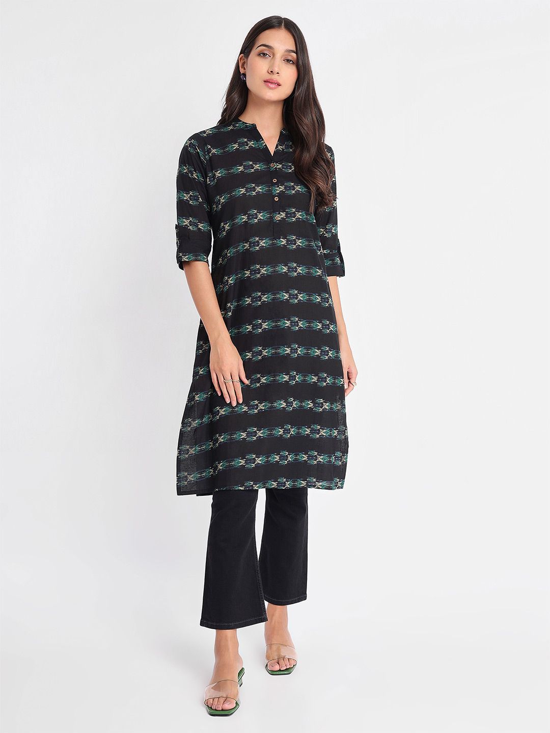 Beyoung Printed Cotton Straight Kurta Price in India