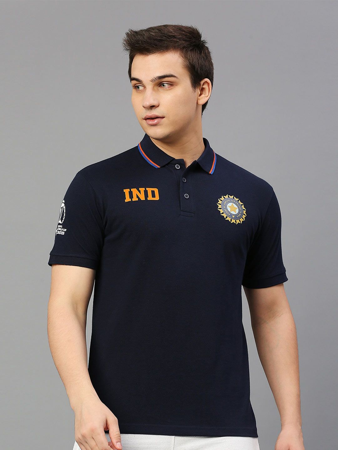 FanCode Indian Cricket Team Printed Polo Collar Cotton Bio Finish T-shirt deal from myntra