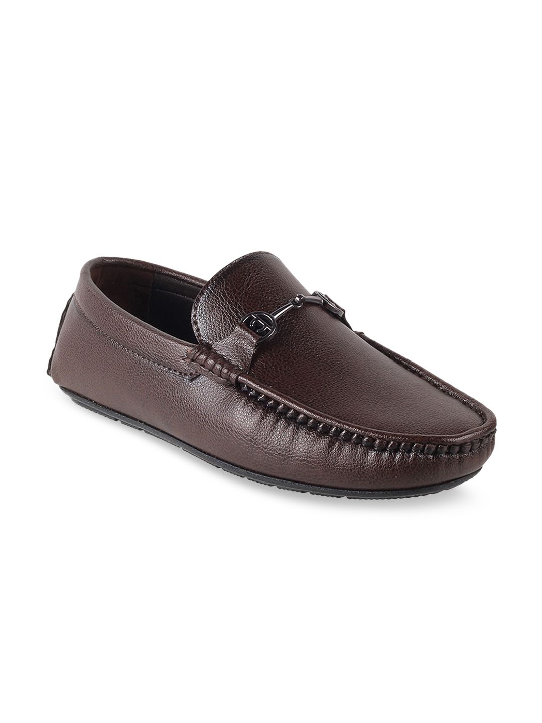 WALKWAY by Metro Men Textured Comfort Insole Horsebit Loafers