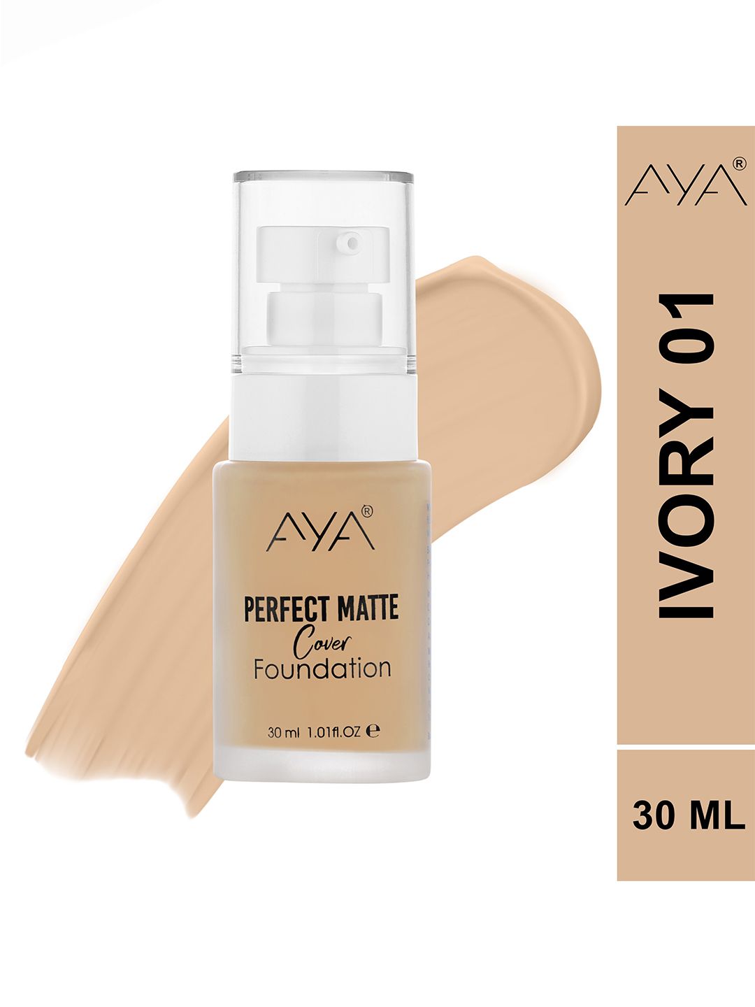 AYA Perfect Matte Water Resistant Cover Foundations 30 ml - Ivory 01