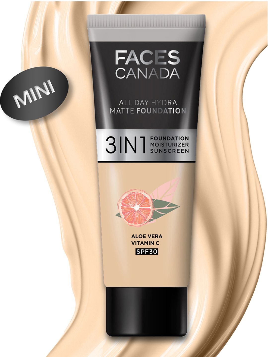 FACES CANADA SPF30 All Day Hydra 3IN1 Mini  Matte Foundation+Moisturizer - Absolute Ivory