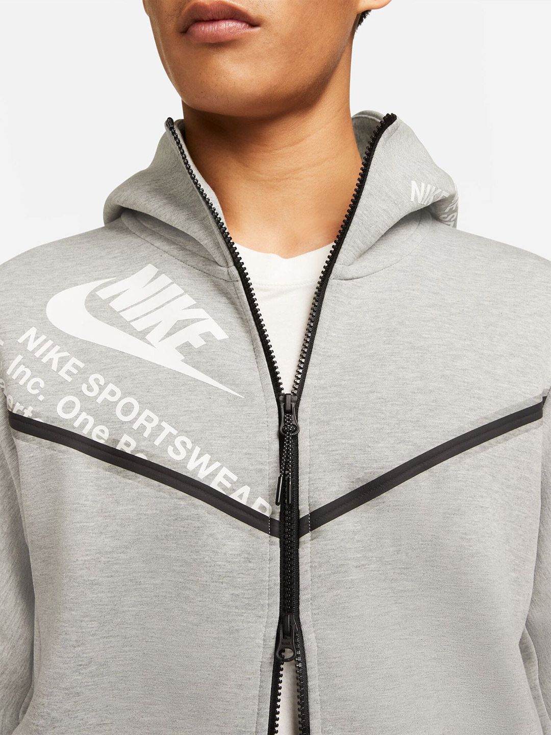Buy Nike Sportswear Tech Fleece Graphic Full-Zip Hoodie Sweatshirt