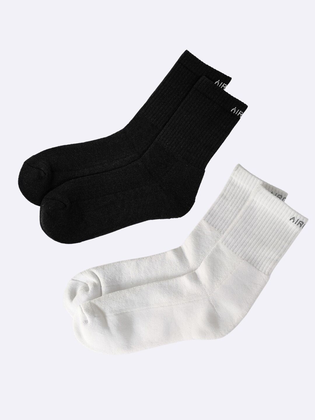 AIR GARB Pack Of 2 Detail Crew-length Socks