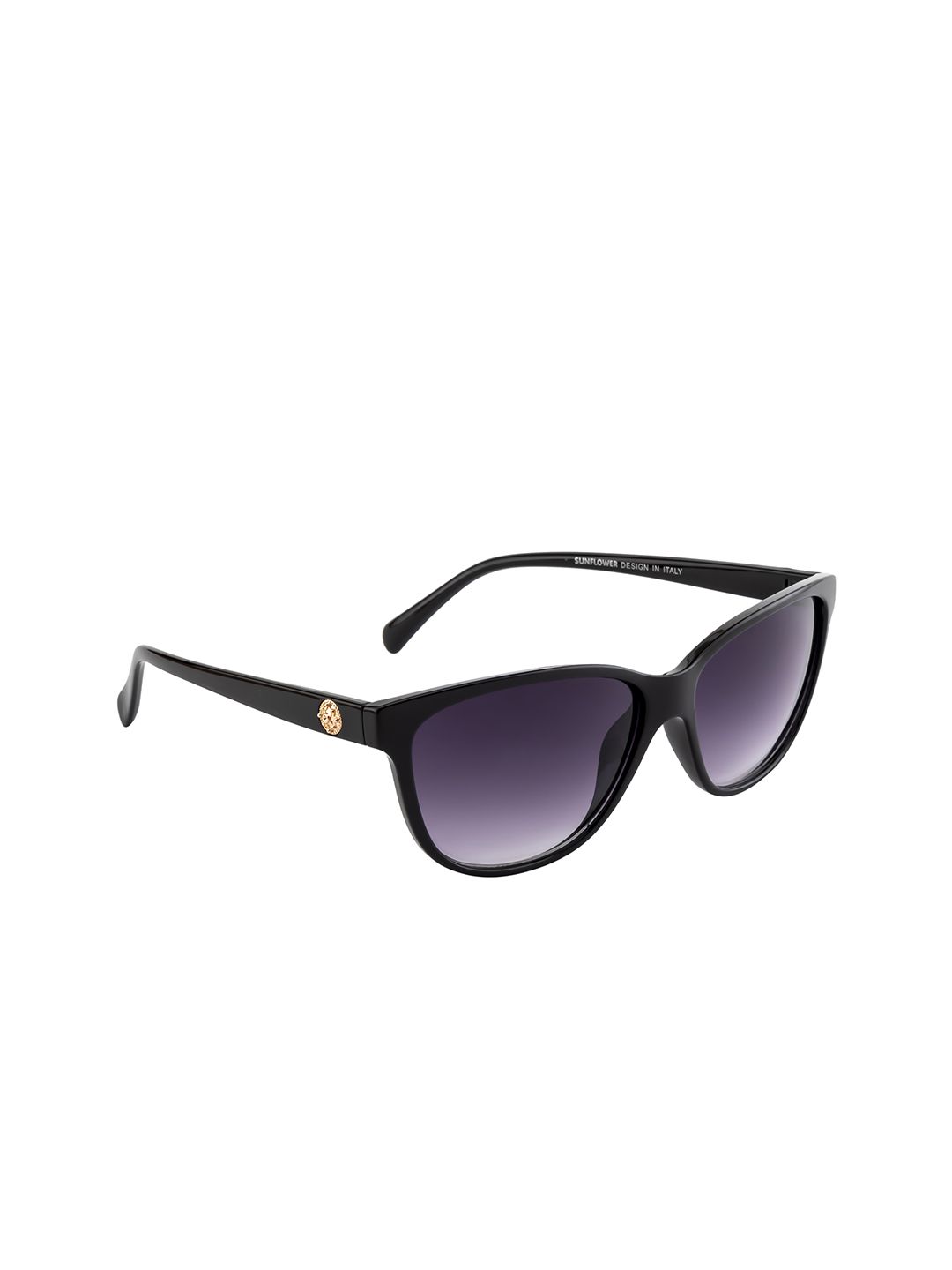 DressBerry Grey Lens & Black Rectangle Sunglasses With UV Protected Lens