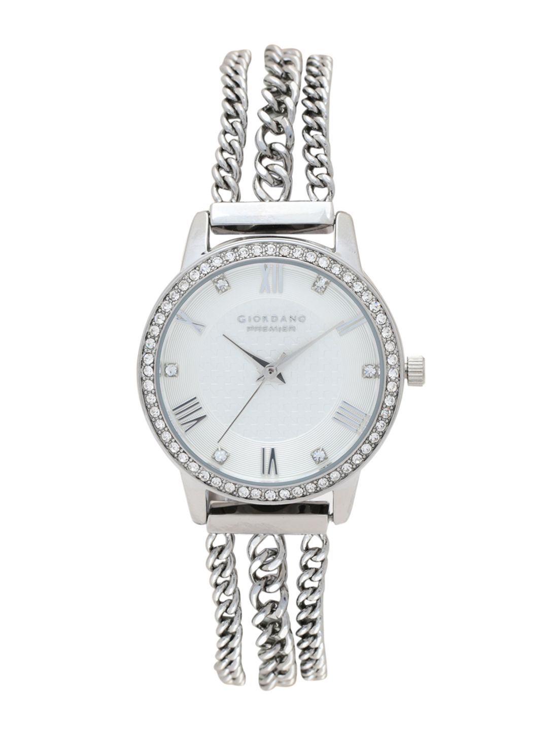 GIORDANO Women Silver-Toned Analogue Watch A2061-11 Price in India