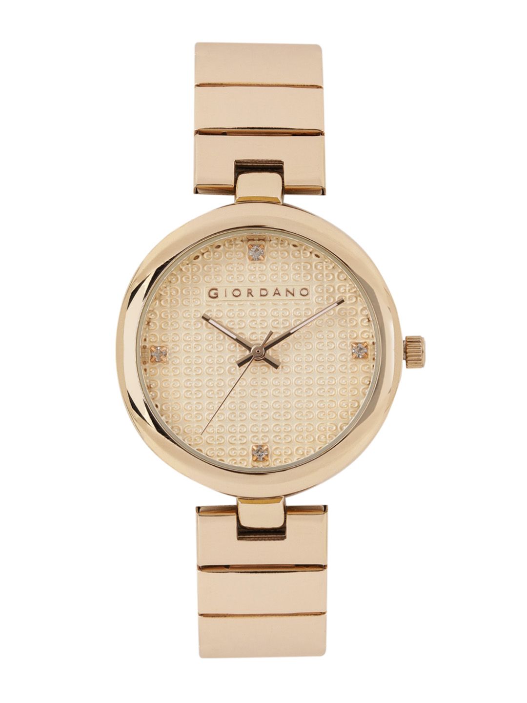 GIORDANO Women Gold-Toned Textured Analogue Watch A2059-44 Price in India