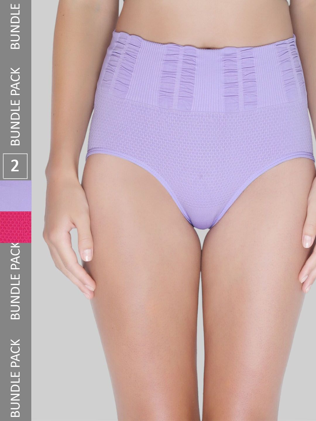 PLUMBURY Pack Of 2 High Waist Tummy Control Shapewear