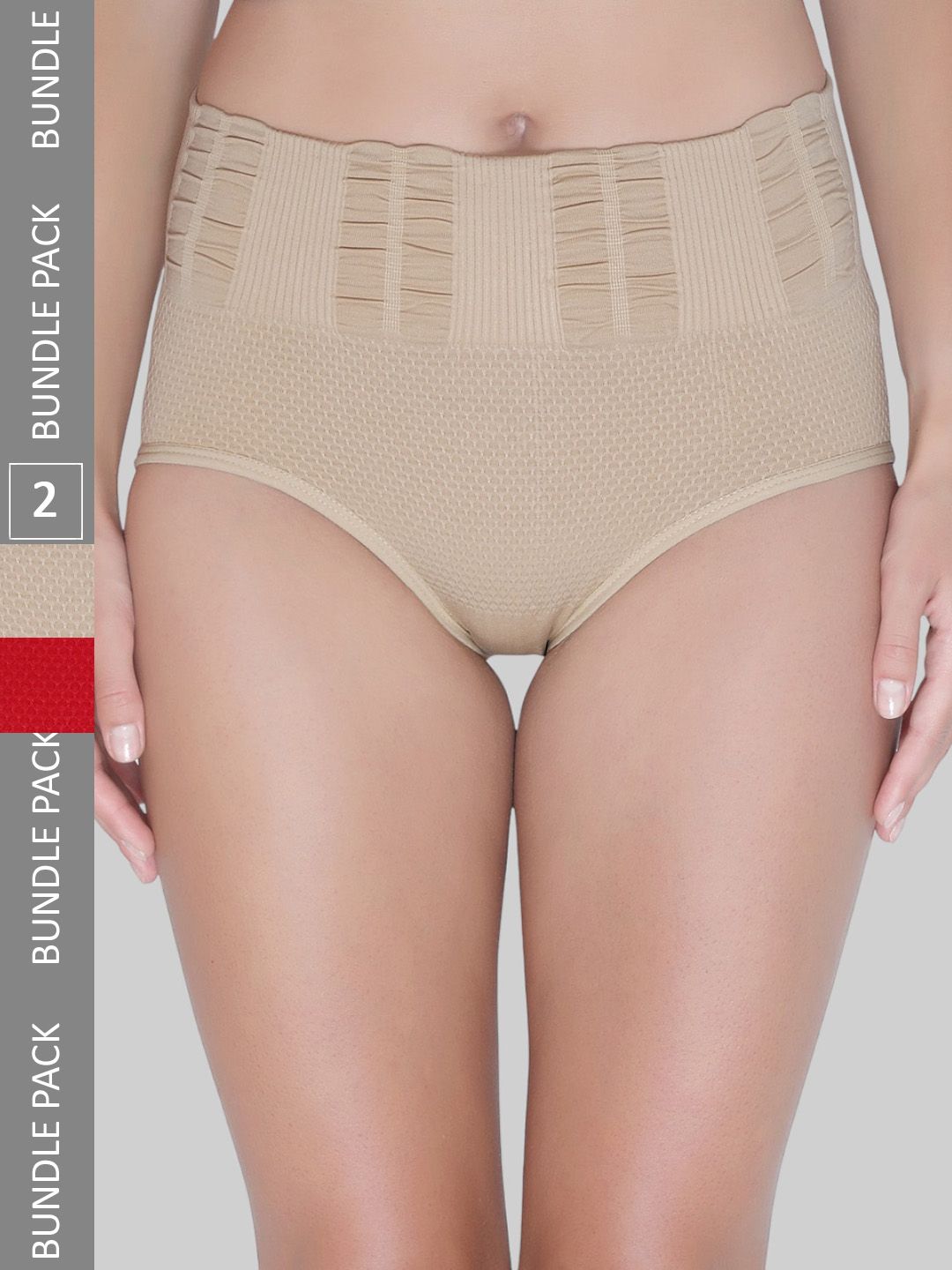 PLUMBURY Pack Of 2 High Waist Tummy Control Shapewear