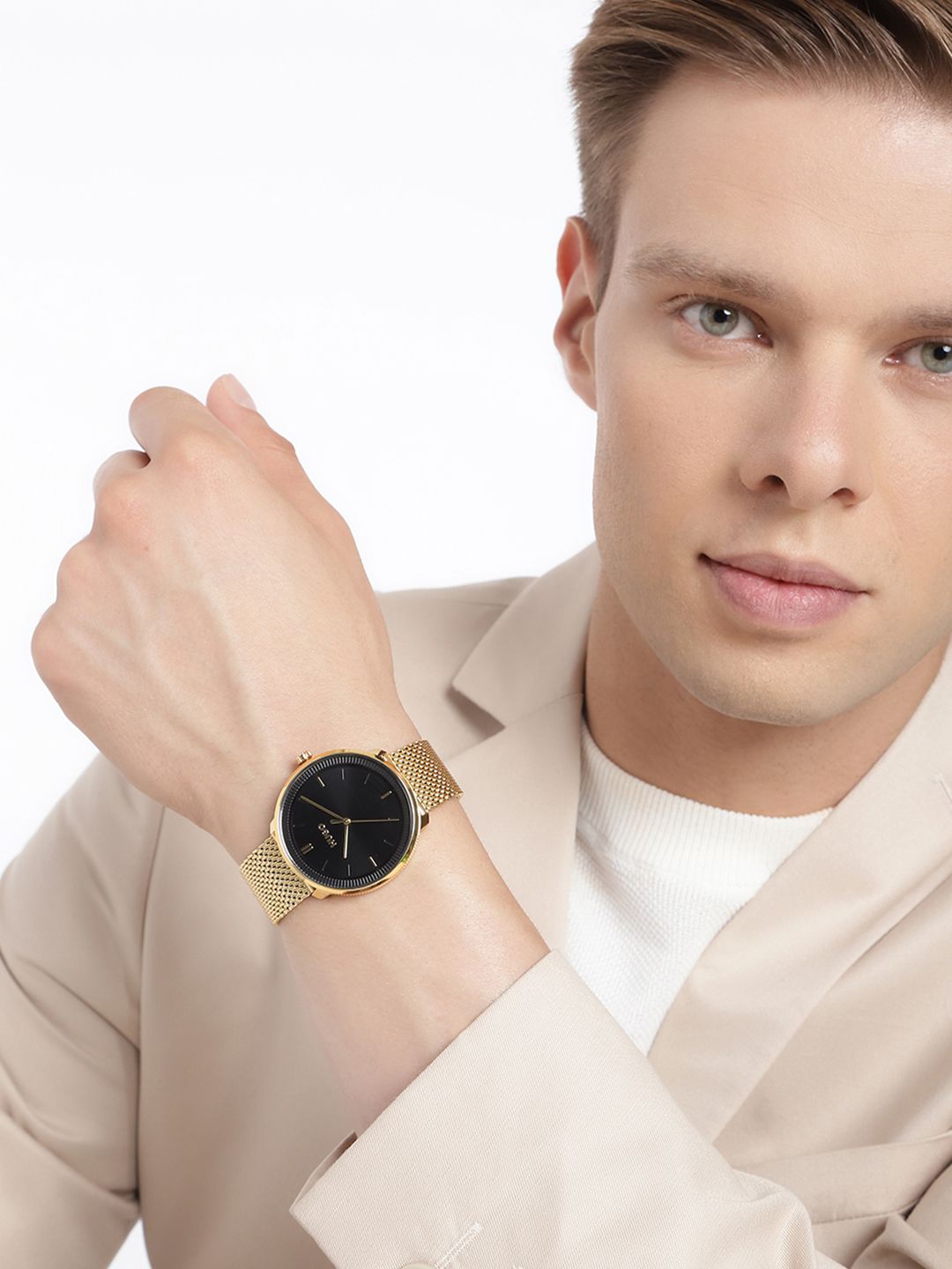 HUGO - Orologio color oro con quadrante e bracciale tono su tono - Color oro