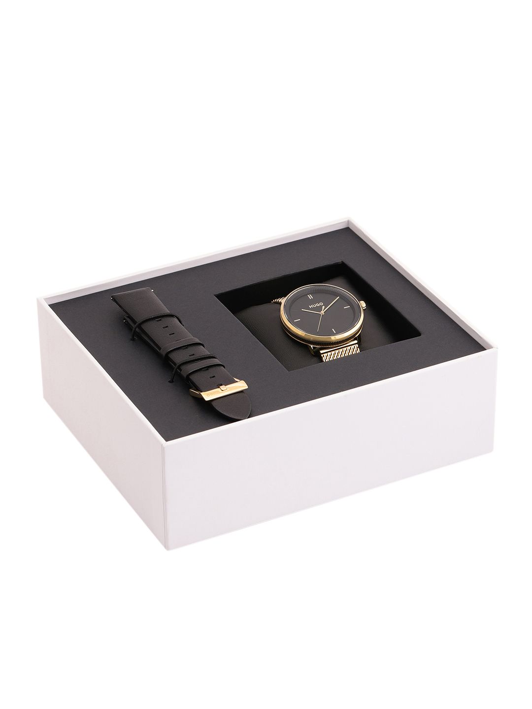 HUGO Orologio Analogico al Quarzo Unisex con Set di cinturino