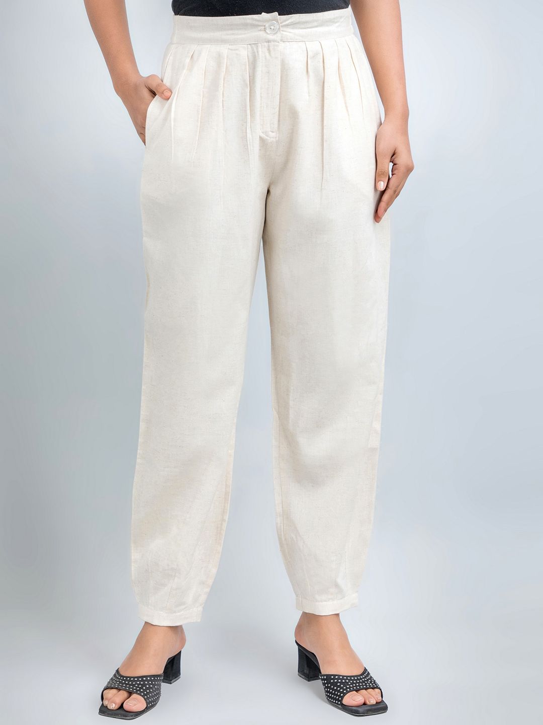 SUTI Women Mid Rise Cotton Trousers Price in India