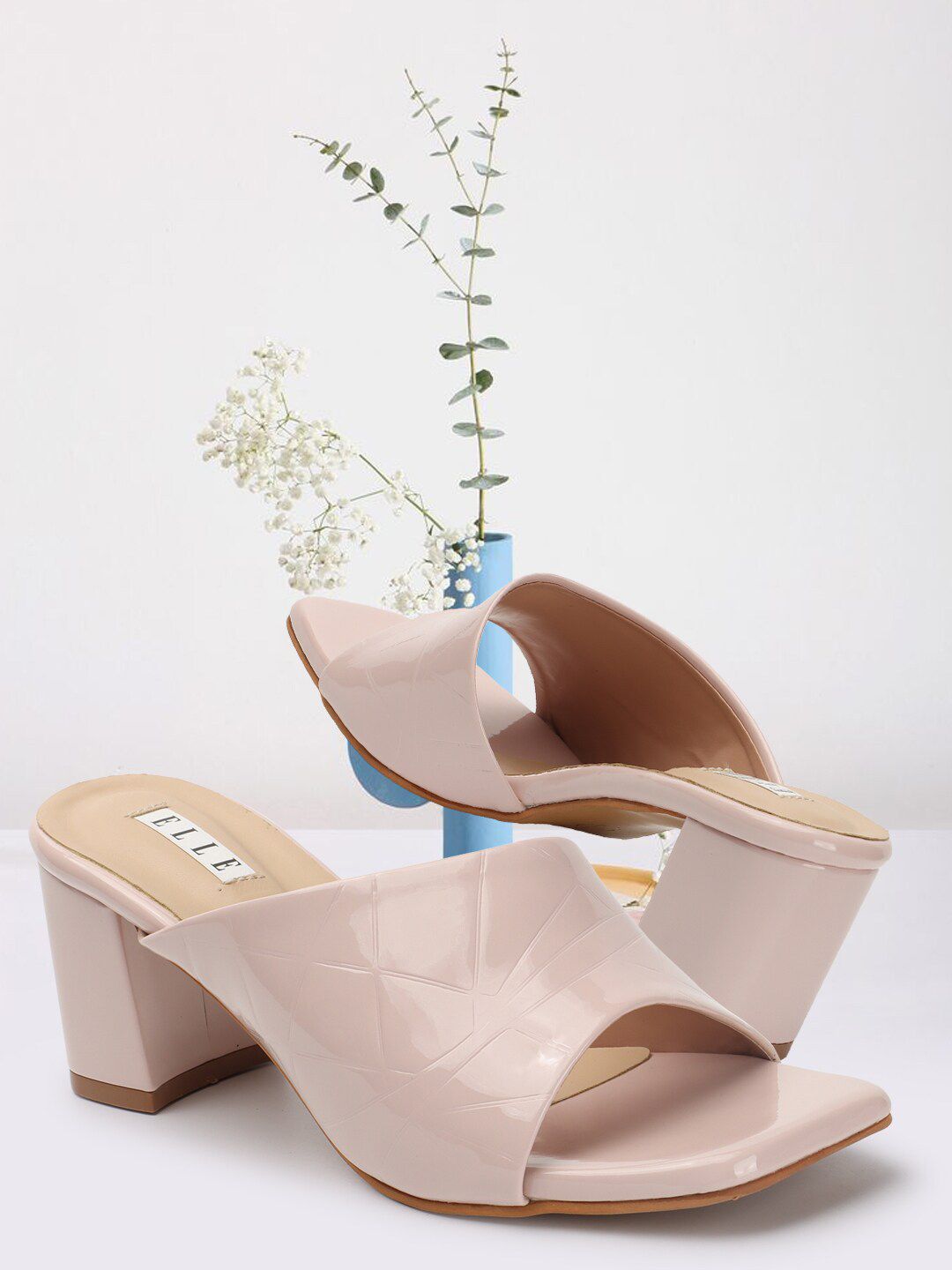 ELLE Open Toe Block Heels