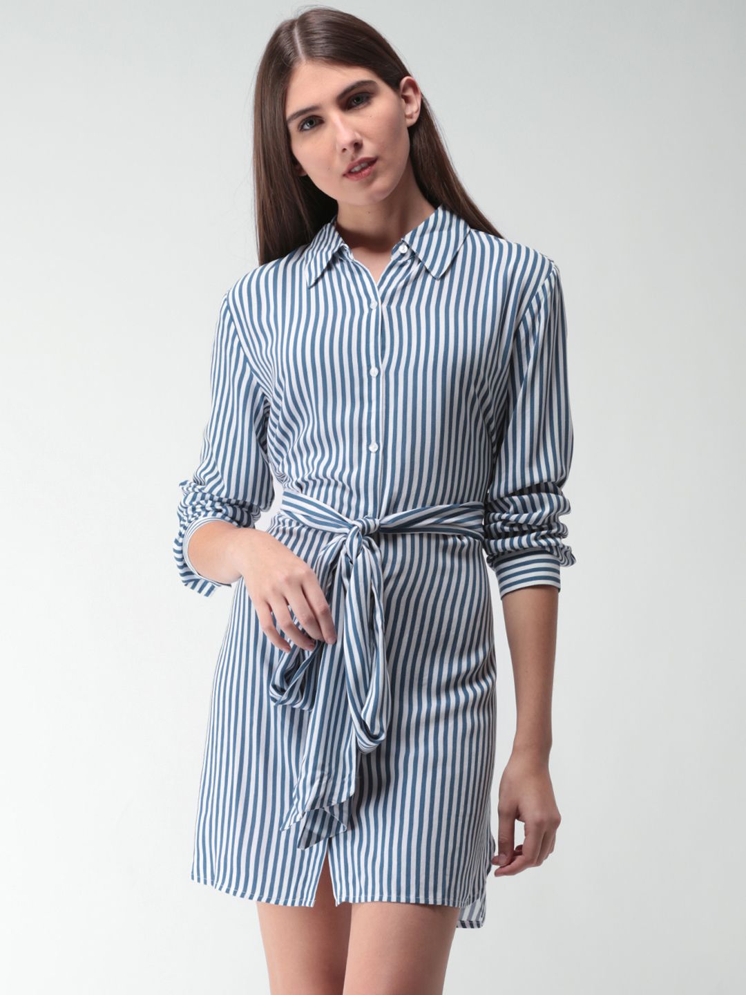 forever 21 blue striped dress Forever 21 Blue White Striped Off The SHoulder Dress Small S