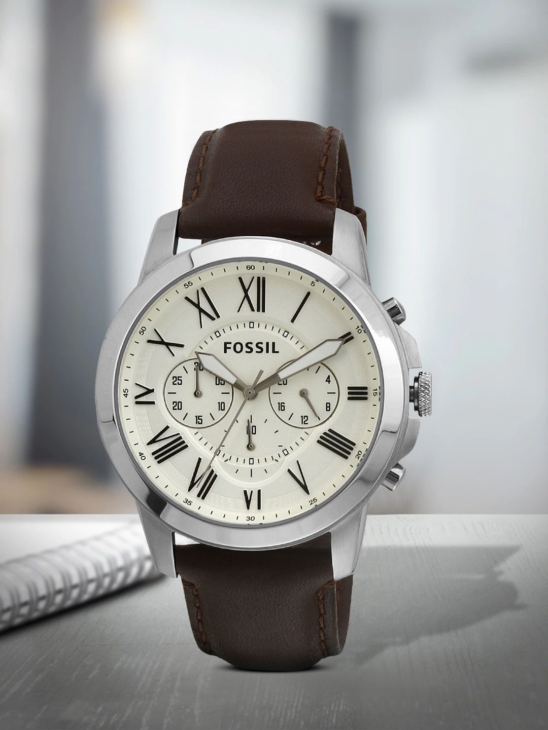 Fossil Fossil Men Cream-Coloured Dial Watch FS4735