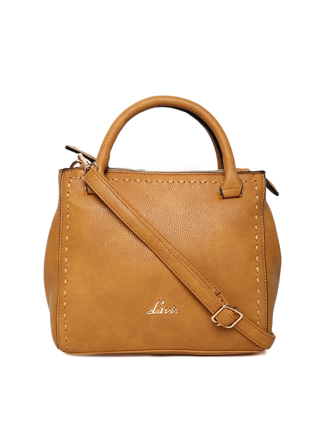 Lavie Brown Solid Handheld Bag Price in India