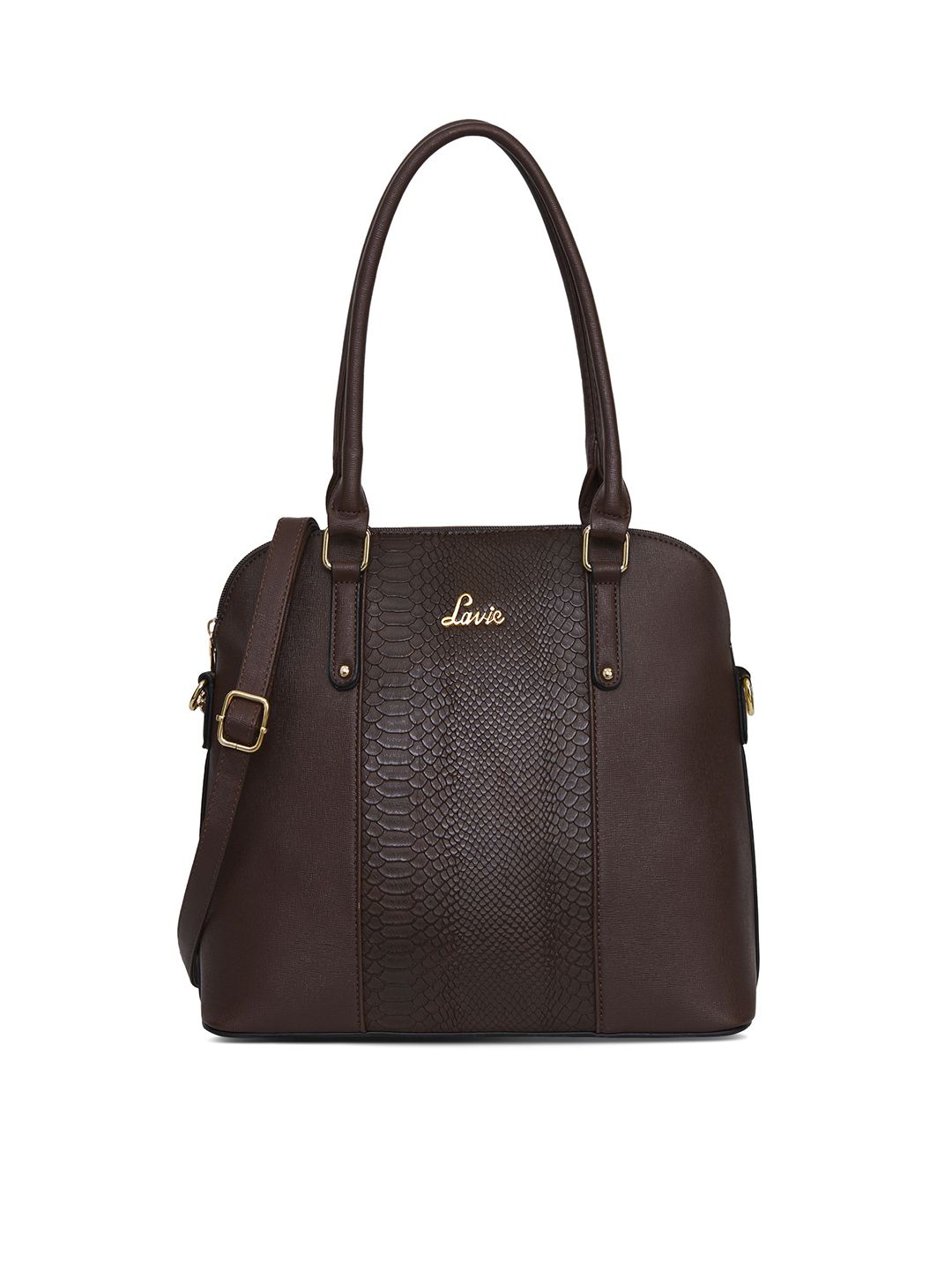 Lavie Brown Textured Shoulder Bag Price in India