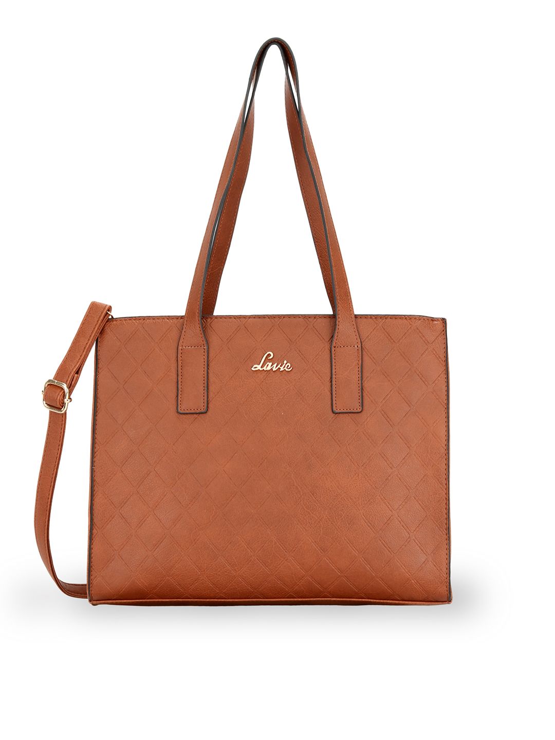 Lavie Brown Textured Shoulder Bag Price in India