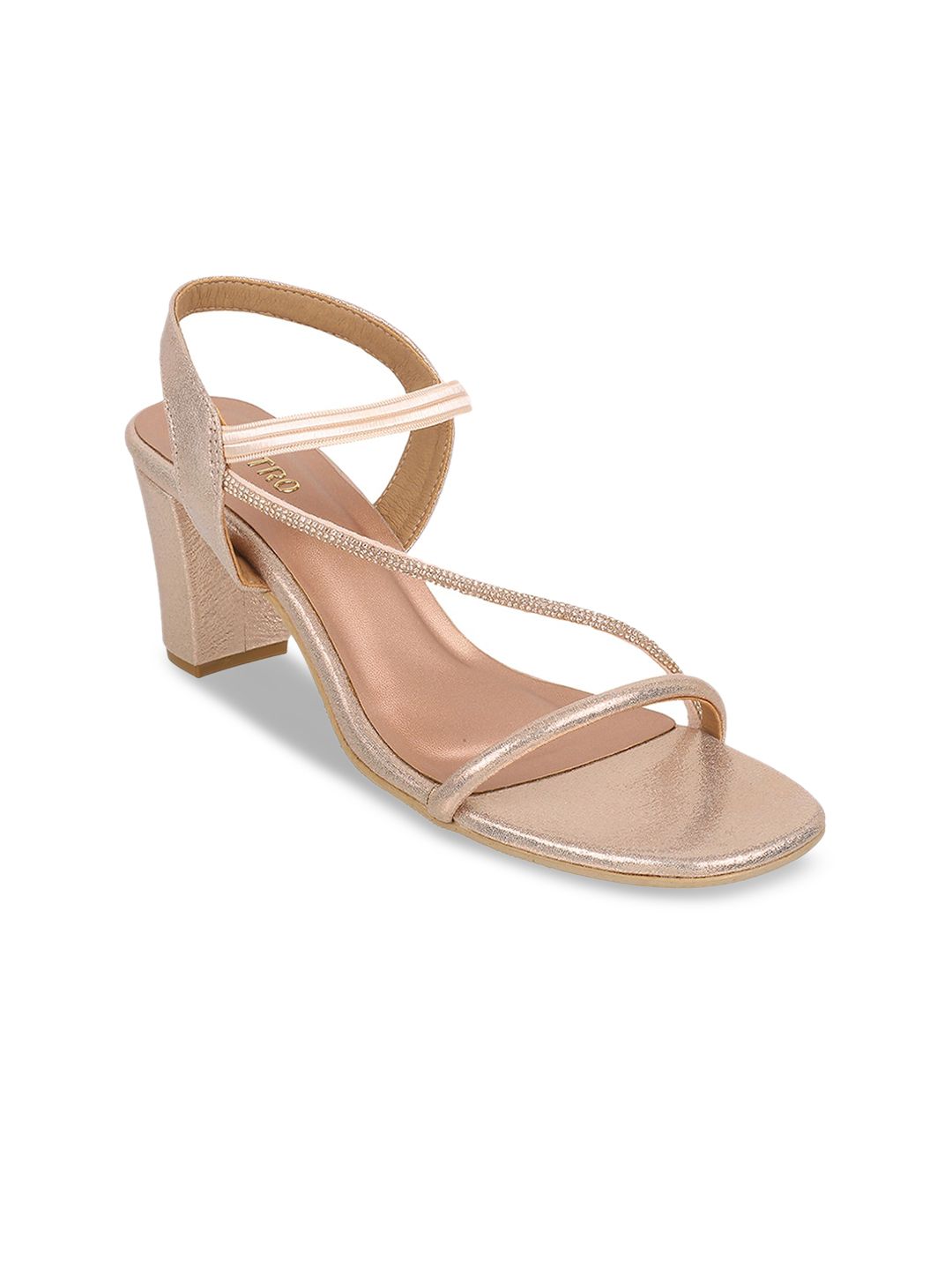 Metro Metro Embellished Open Toe Block Heels