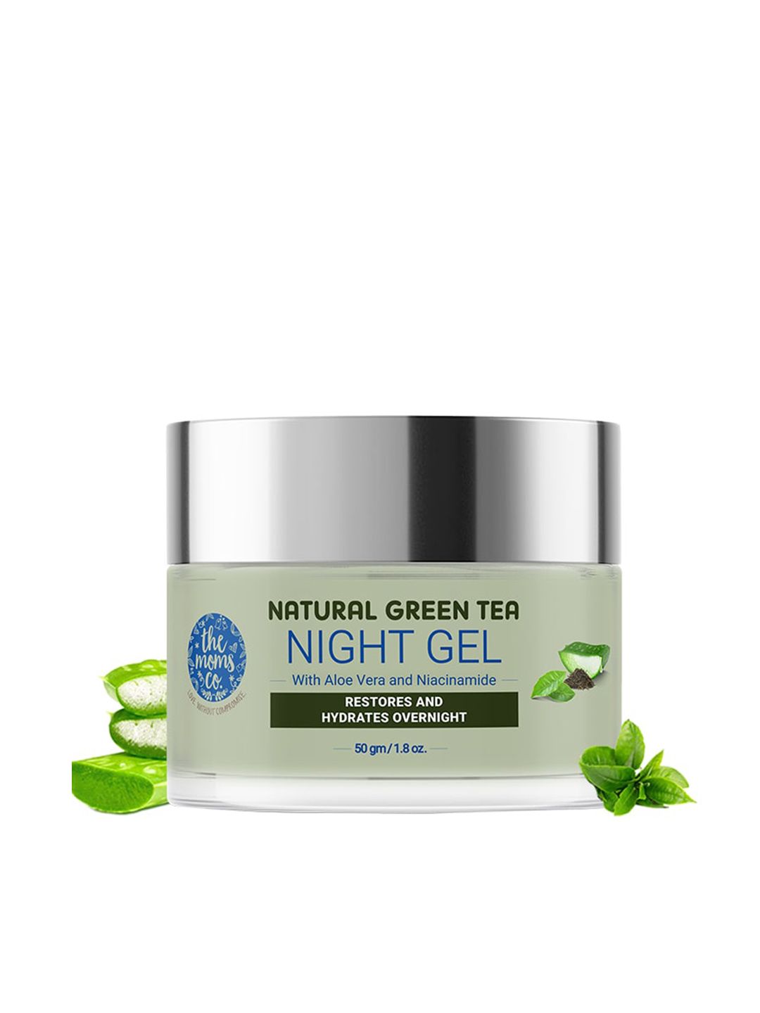 The Moms Co Natural Green Tea Night  Face Gel - 50 Gm