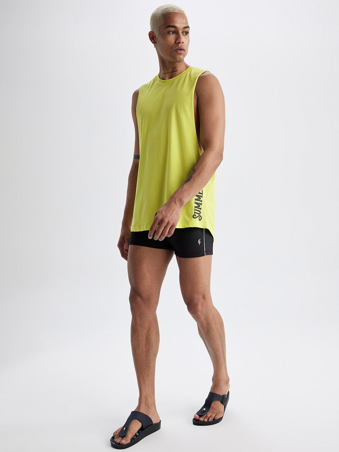 DeFacto Men Mid-Rise Swim Shorts