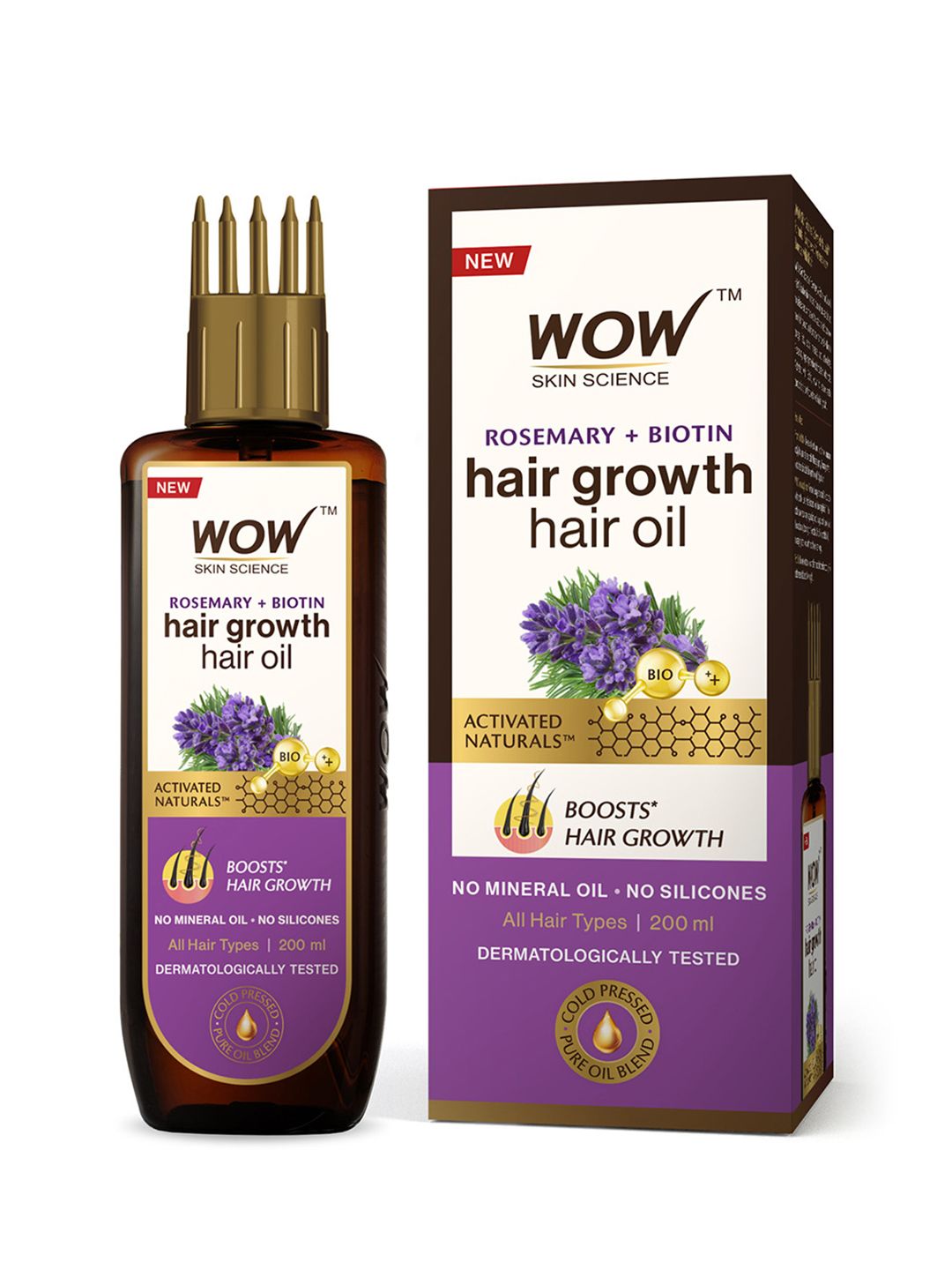 WOW Skin Science Rosemary with Biotin Hair Growth Oil - 200 ml