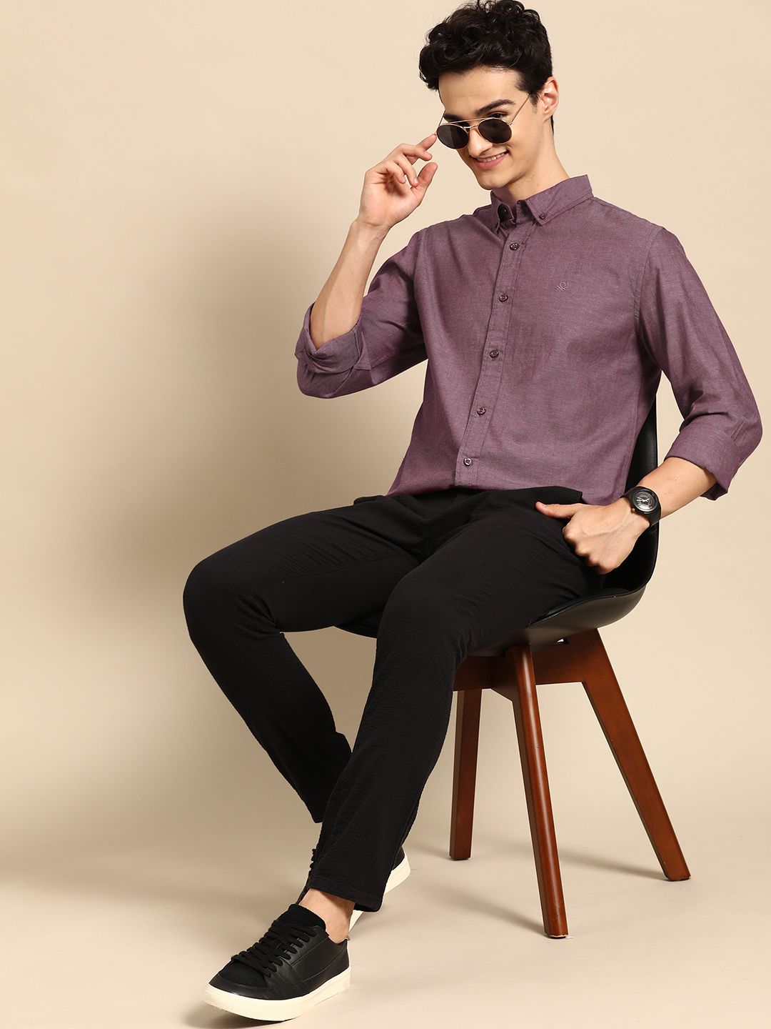 United Colors of Benetton Pure Cotton Slim Fit Oxford Shirt