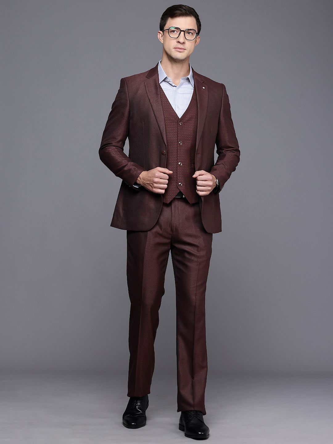 Raymond Raymond Self Designed Contemporary Fit Notched Lapel Collar 3 Piece Party Suit