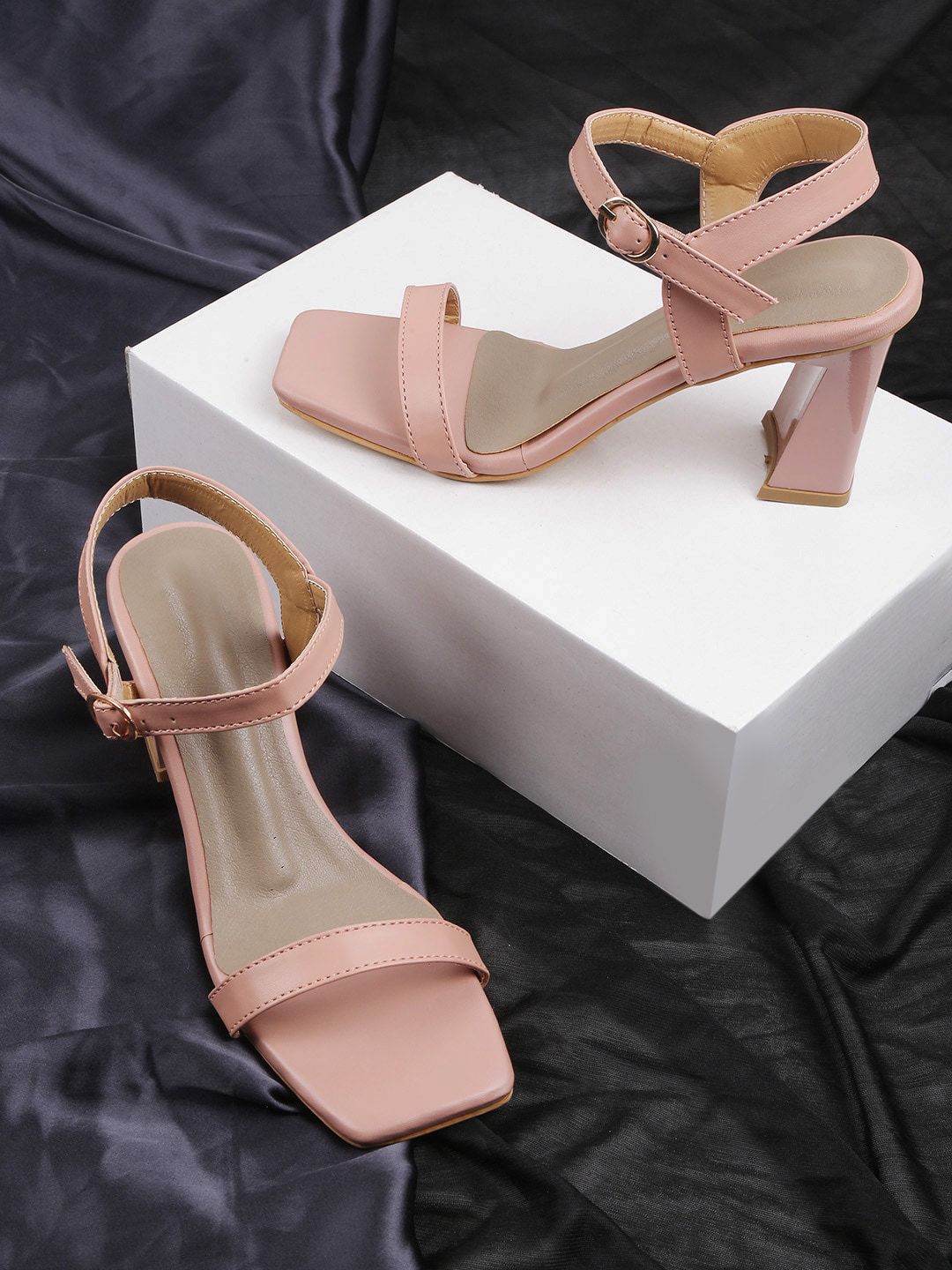 PERY PAO Women Peach-Coloured Open Toe Flats with Bows Price in India