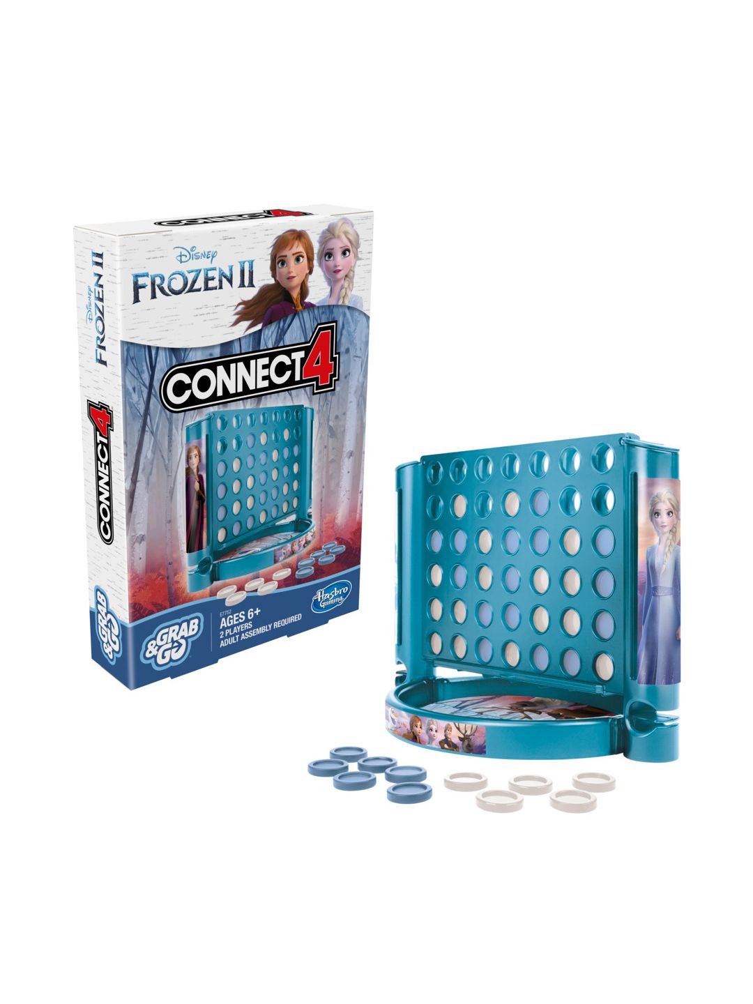 Hasbro Gaming Unisex Kids Grab and Go Connect 4 Disney Frozen 2 Edition Game for Ages 6+