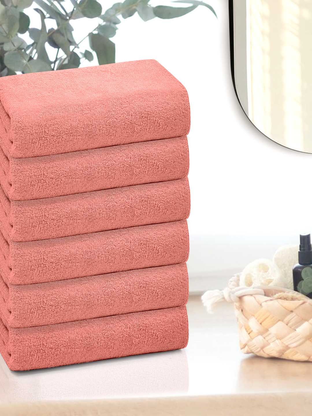 Anko Blush Pink 550 GSM Pure Cotton Malmo Antibacteria Face Towel Set of 6