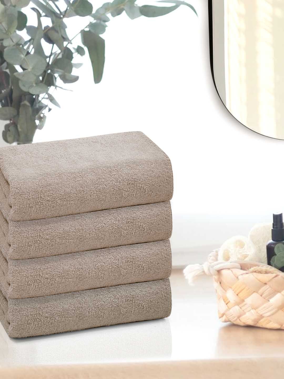 Anko Light Grey 550 GSM Pure Cotton Malmo Antibacteria Hand Towel Set of 4