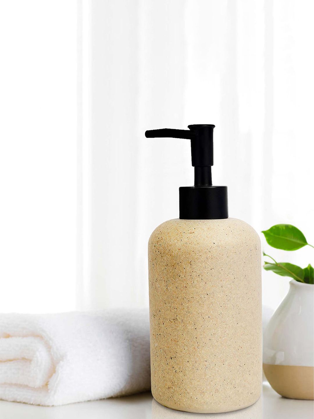 Anko Beige Textured Sand Soap Dispenser