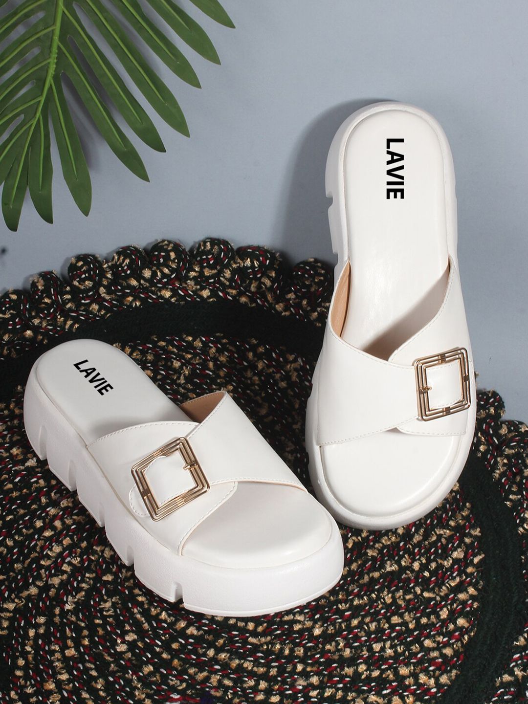 Lavie Buckle Detail Flatform Heels