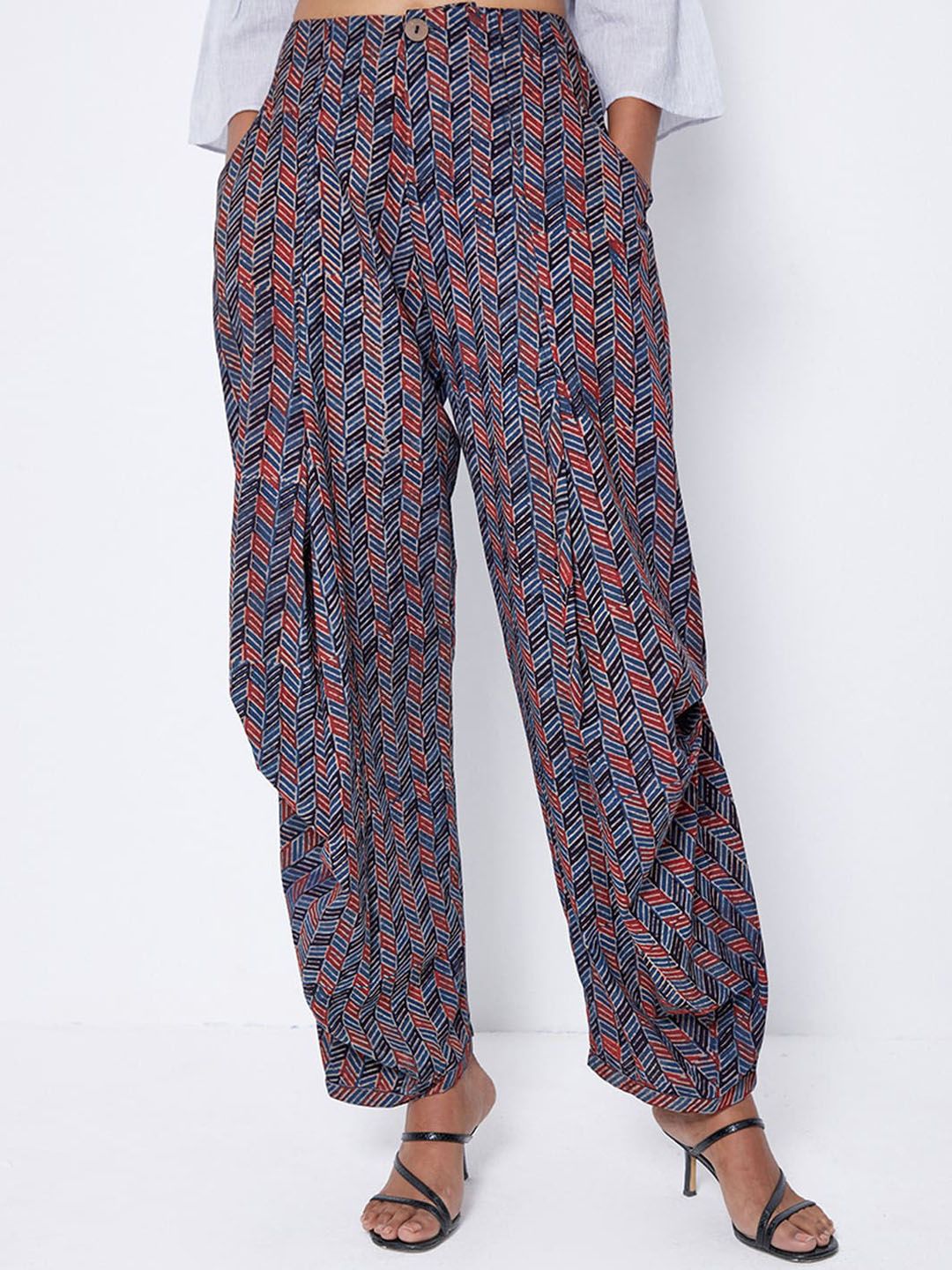 Ancestry Women Multicoloured Printed Trousers Price in India