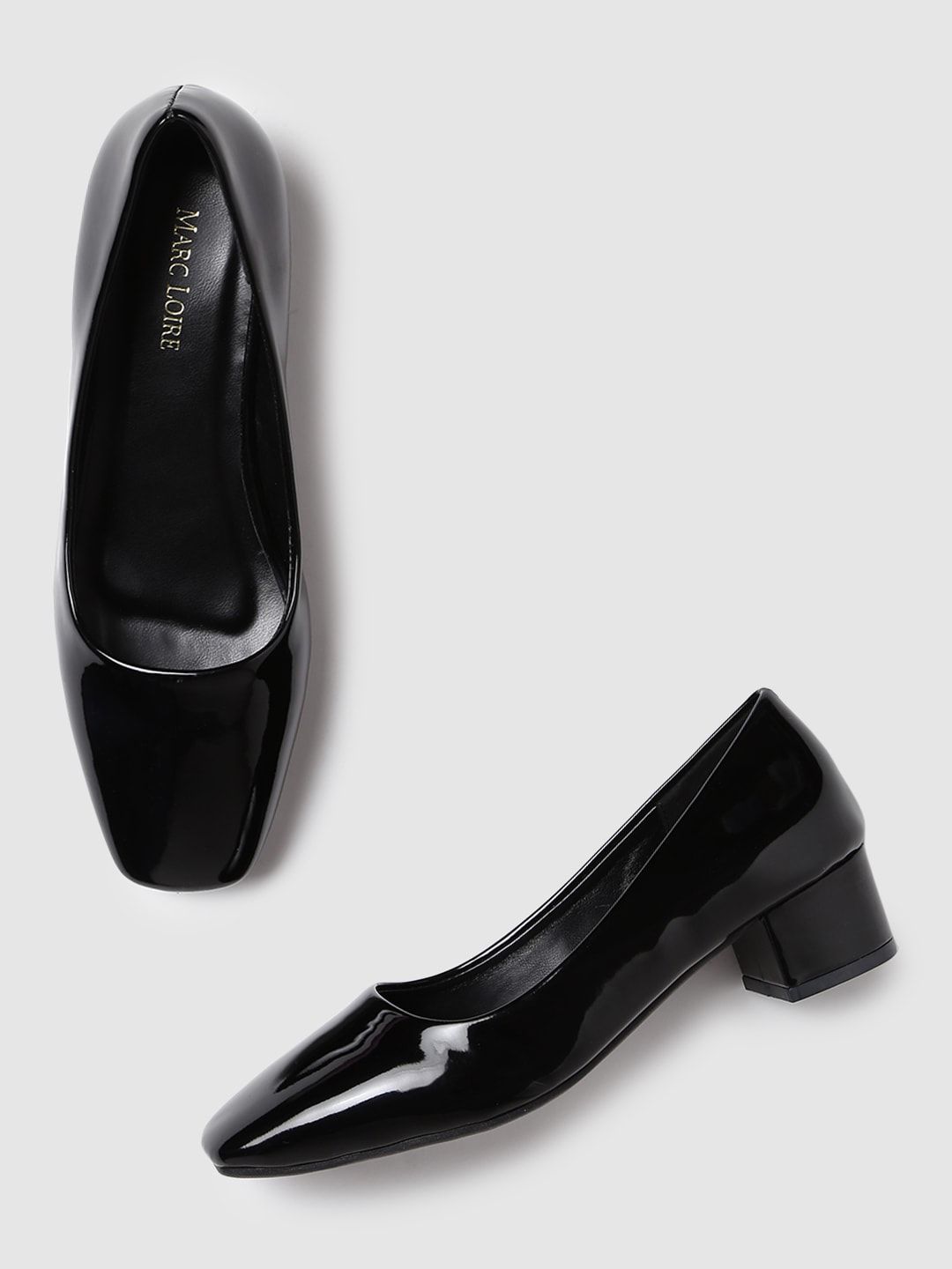 Marc Loire Square Toe Block Heel Pumps