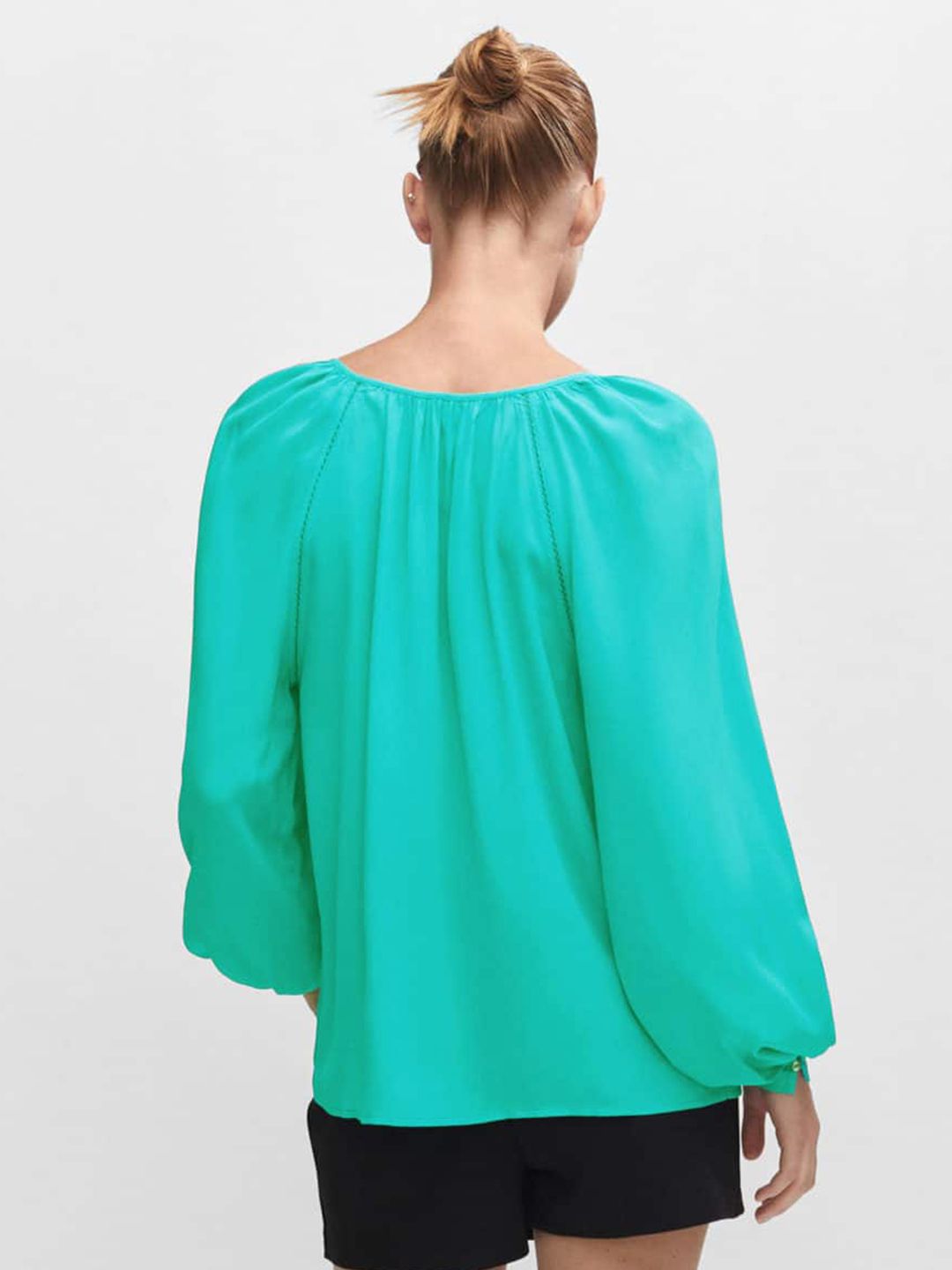Raglan Sleeves Open Knit Top