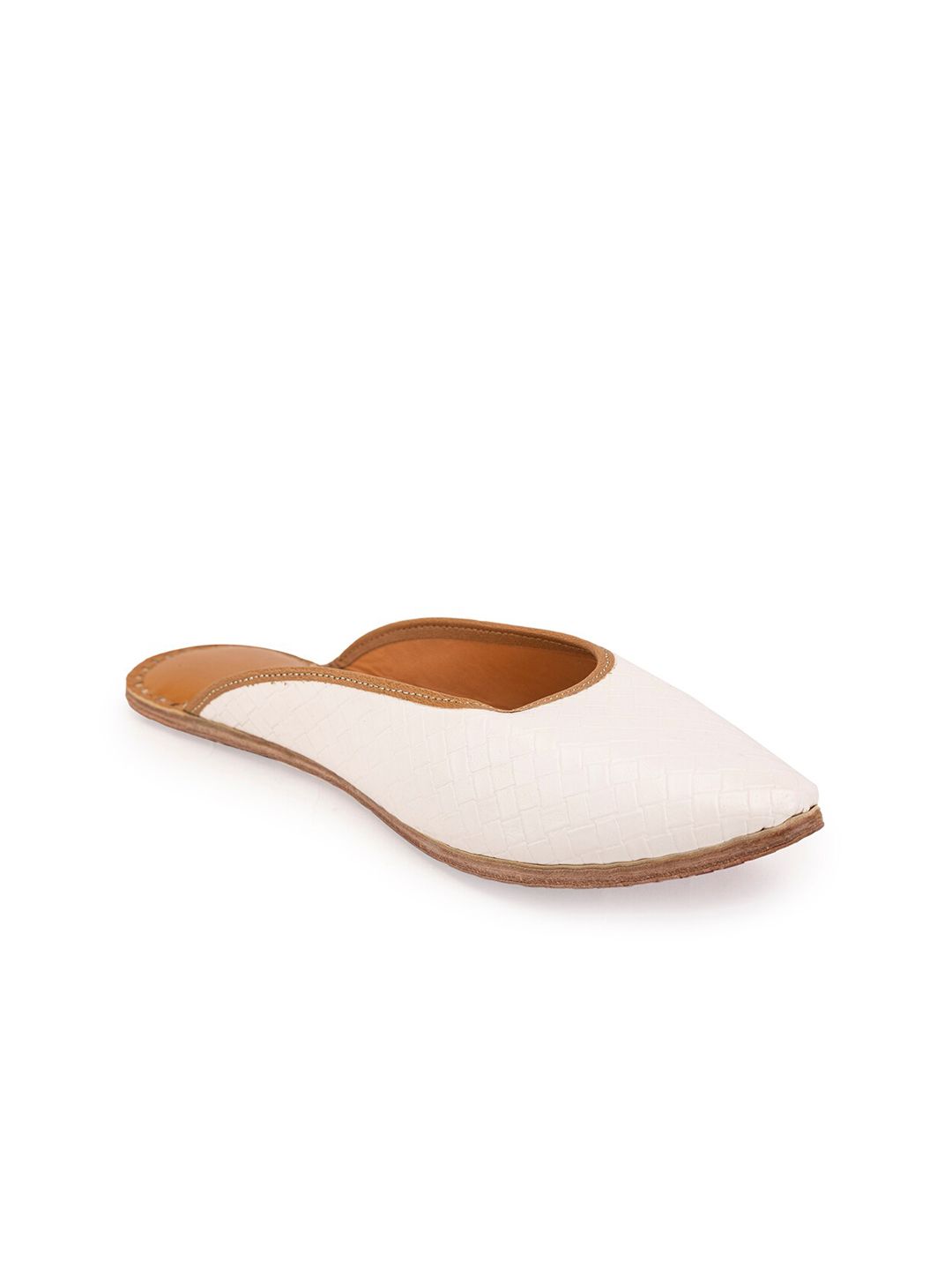 5 ELEMENTS Women White Mules Flats Price in India