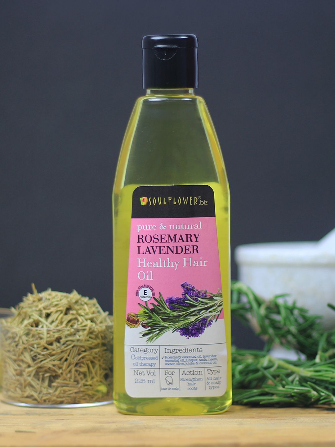 Soulflower Best Rosemary Lavender Healthy Hair Oil Strengthen Hair Roots 100% Pure 225 ml Price in India